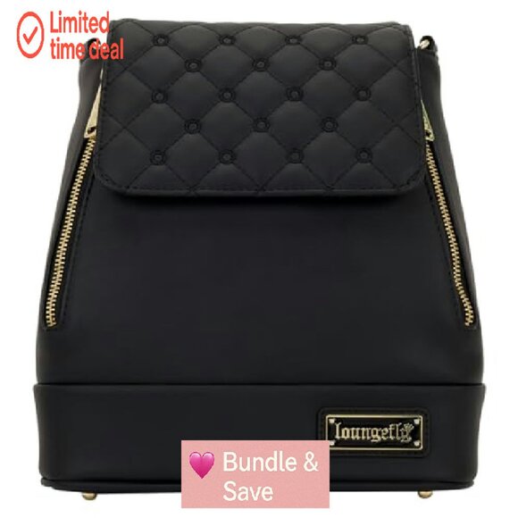 Convertible Mini Backpack Crossbody Bag Faux Leather Customizable Pins main image 5